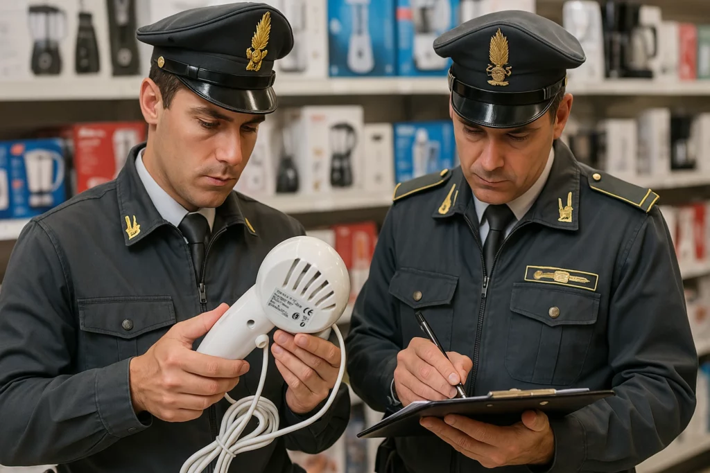 Ispezione di un prodotto da parte delle autorità